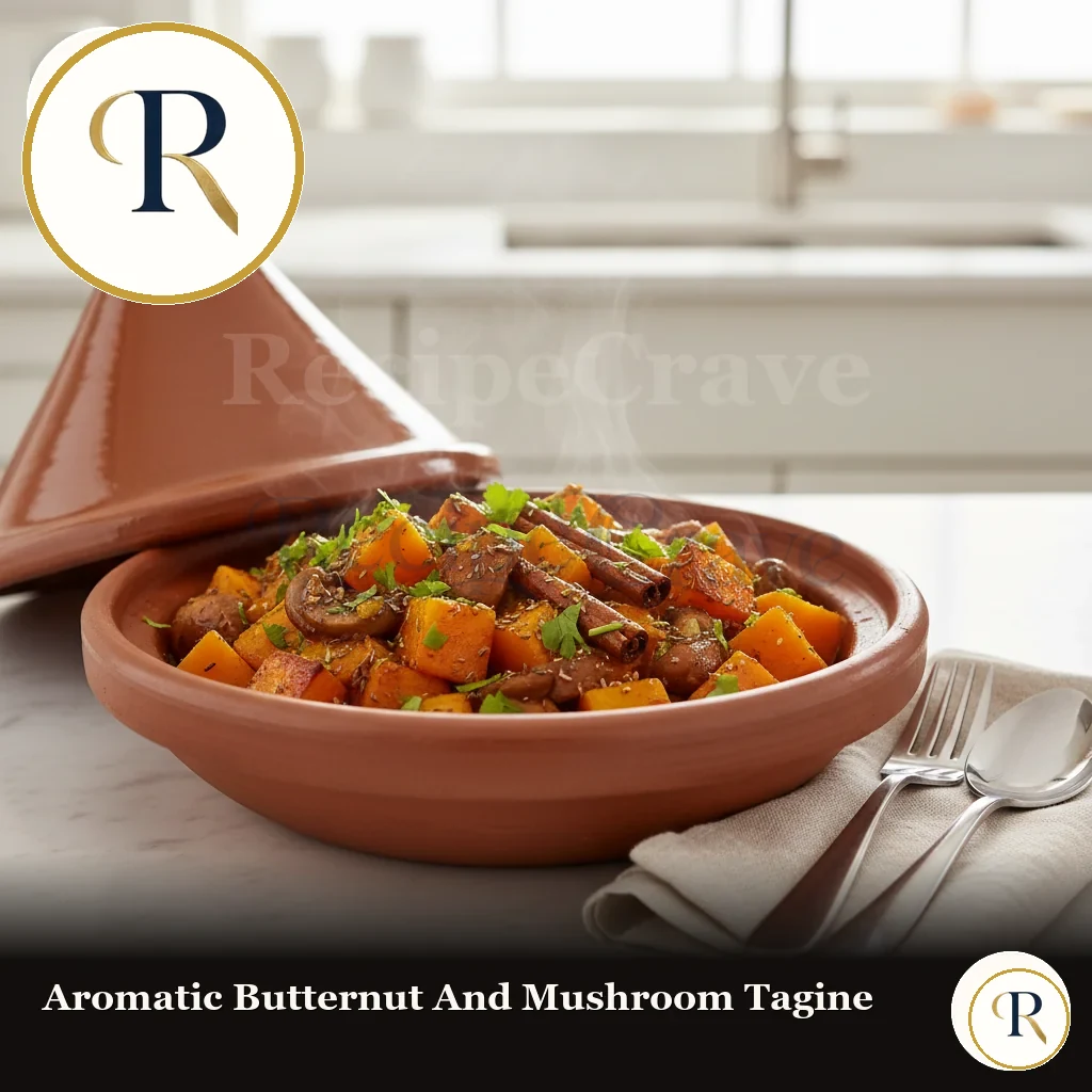 Aromatic Butternut and Mushroom Tagine Recipe | RecipeCrave