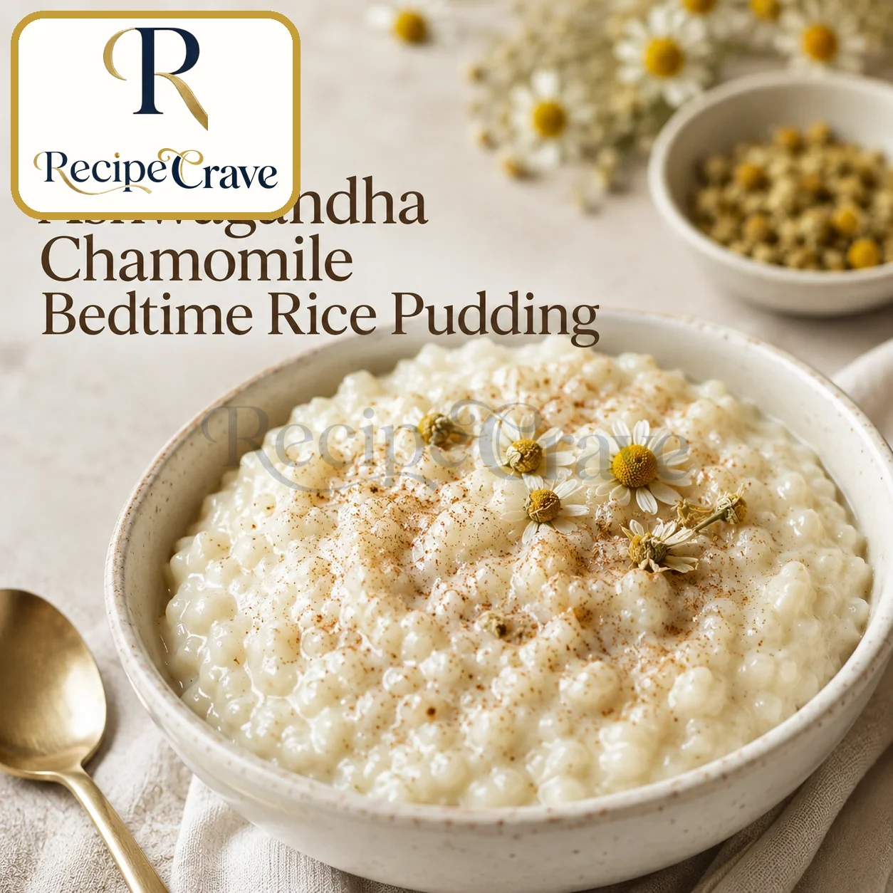 Ashwagandha Chamomile Bedtime Rice Pudding Recipe | RecipeCrave
