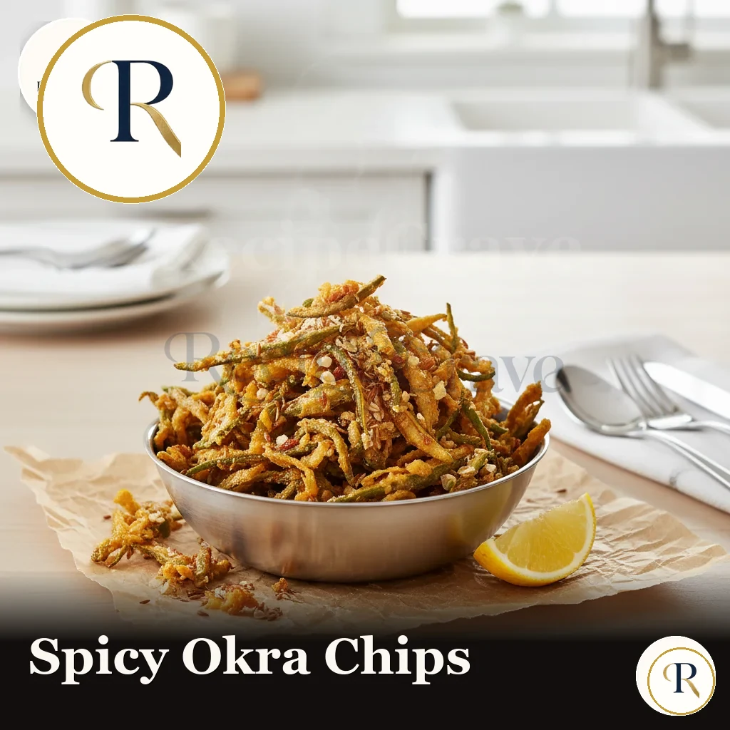 Spicy Okra Chips Recipe | RecipeCrave